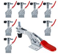 Acrux7 GH-225D Lot de 8 pinces à bascule, capacité de maintien de 226,8 kg, pinces horizontales à dégagement rapide pour le travail du bois