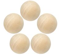 Acrux7 Lot de 5 boules rondes en bois brut de 7 cm pour travaux manuels, peinture, projets de bricolage, maison, décoration de Noël