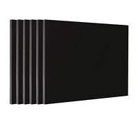 Acrux7 Lot de 6 feuilles de plexiglas en acrylique noir de 12,7 x 17,8 cm d'épaisseur (6 mm) avec papier de protection pour travaux manuels, projets de bricolage, panneaux, décoration de la maison