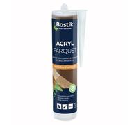Bostik Joint Acryl Parquet et Sols Stratifié - Colle Mastic Acrylique - Compatible Tous Vernis - Sans Solvant - Couleur : Gris, Cartouche 300 ml