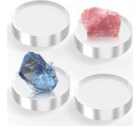 Acrylic Block - 4 Pieces 3x3x1 Inches Clear Polished Showcase Holder | Includes Four Acrylic Blocks For Display With A Timeless, Sophisticated Look, Offering Plenty Of Pieces To Meet Your Display Need