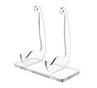 Acrylic Book Holder - Transparent B0ok Display Stand, Non-Slip Vertical Organizer | Compact Space Efficient Rack | Durable Clear Shelf For Office Room Nursery Kitchen Classroom Living Library