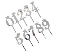 Acrylic Cake Topper Set, Decorative Number Cupcake Toppers, Party Cake Decoration Accessory for Weddings, Graduations, Family Events, Retirements, and Celebrations for All Ages