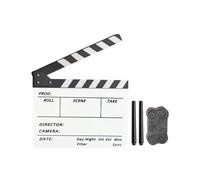 Acrylic Clapperboard for Video Recording and Classroom Use 12x10in Lightweighted Easy to Clean Clapper Board