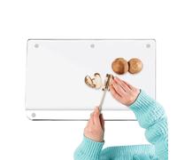 Acrylic Cutting Boards for Kitchen Counter - 16x12In Anti Slip Chopping Board | Transparent Charcuterie Block with Lip Durable Food Grade Clear Acrylic for Meat Veggies Fruits Kitchen Prep