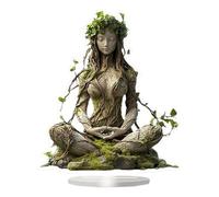 Acrylic Desk Sign Decor, Bohemian Goddess Statue, 7.87x5.91x2.36 inches Flat Artistic Ornament, Sturdy Non-Slip Base Design, Perfect for Bedroom Dormitory Living Room Study Rooms Shelf Decoration