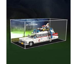 Acrylic Display Case Compatible avec Lego 10274 Icons ECTO-1 SOS Fantômes, Vitrine Acrylique Dustproof Display Case for Lego 10274 - Lego Modèle Non Incluse