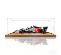 Acrylic Display Case for Lego 77259 F1 Team R26 Speed Car Model Display Box, dustproof Clear Storage Box Compatible with Lego 77259 (Case Only, no Model) (Wood)