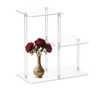 Acrylic End Table, 3-Tier Clear Side Table, Transparent Storage Nightstand, Modern Space-Saving Display Shelf, Lightweight Furniture, for Bedroom, Room, Entryway, Apartment, 15 X7.9x15.3inches Clear