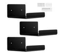 Acrylic Floating Shelves, Clear Display Rack, 3-Piece Wall Organizer, Modern Minimalist Design, Decorative Storage Solution With Usage For Bathroom, Bedroom, Kitchen, Office, And Living Room