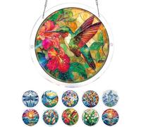 Acrylic Jigsaw Puzzle Suncatcher, 20cm Suncatcher Puzzle Kit, Acrylic Suncatcher Puzzle, for Window Doors&Garden Hanging (I)