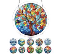 Acrylic Jigsaw Puzzle Suncatcher, 20cm Suncatcher Puzzle Kit, Acrylic Suncatcher Puzzle, for Window Doors&Garden Hanging (F)