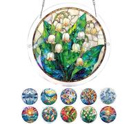 Acrylic Jigsaw Puzzle Suncatcher, 20cm Suncatcher Puzzle Kit, Acrylic Suncatcher Puzzle, for Window Doors&Garden Hanging (J)