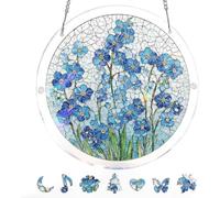 Acrylic Jigsaw Puzzle Suncatcher, 20cm Suncatcher Puzzle Kit, Acrylic Suncatcher Puzzle, for Window Doors&Garden Hanging (A)