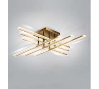 Acrylic LED Ceiling Light 3000-6000K Dimmable Ceiling Lamp for Living Room with Remote Control Gold Creative Geometric Ceiling Lights for Dining Room Bedroom Office Kitchen 8 Flame 44W (L 109 CM)