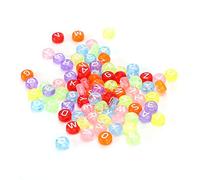 Acrylic Letter Beads Bunt Alphabet Perlen DIY Schmuck Basteln Halsketten Armbänder 1000 Stück 4x7mm