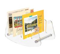 Acrylic Mail Organizer - Countertop Letter Sorter, Multi-Slot Holder, Clear | Desktop Mail Sorter, Multi-Slot, Space-Saving, Letter & Bill Organizer, Declutters Entryway, Home Office, Clear Acrylic