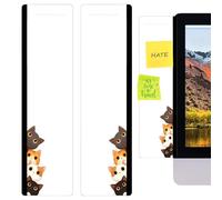 Acrylic Memo Board, Transparent Monitor Screen, 11.02x2.95in Clear Side Panel with Adhesive, Multiuse Computer Organizer, Functional Monitor Note Holder for Desktop Office Organization