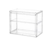 Acrylic Miniature Display Case - Magnetic Door Storage, Organizer With Removable Shelf, Showcase Box | For Books Toys Dolls Figures Souvenirs Home Apartment Office Collection Use Doll Display, Figure