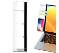 Acrylic Monitor Memo Board - Transparent Side Panel Organizer 30x8cm?Adhesive Mount Computer Desk Accessory, for Laptop Office Meeting Notes Reminders Phone Holder Clear Display