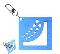 Acrylic Needle Sizer Knitting Gauge Ruler Portable, Metal Buckle Design Measuring Tool Size Checker | Ideal for Student Study Measurement Crochet Sizing Yarn Project Accuracy, 2.76x2.76x0.12 inches