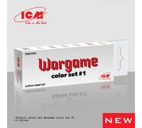 Acrylic Paints Set For Wargame 1 |icm|3076| 6x12ml Maquette Char Promo