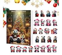 Acrylic Panda Christmas Ornament - 2D Decorative Hanging Piece | 24 Day Countdown 2025 Festive Decoration For Rearview Mirror Car Dooquotidianamente, portandor Wall Tree Party Holiday Seasonal Display