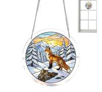 Acrylic Puzzle Suncatcher - 18cm Colorful Decorative Pendant Window Sun Catcher Panel, Prism Light Ornament | Indoor Home Outdoor Garden Backyard Tree Spring Party Decor