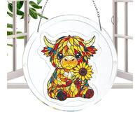 Acrylic Puzzle Sunlight Catcher - 16×19cm Decorative Window Ornament, Crystal Effect Sun Catcher Panel | Rainbow Light Prism Hanging Decor for Home, Office, Bedroom Window Decoration, Modern Art Puzzl