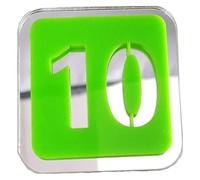 Acrylic Self-Adhesive 3D Hollow Table Number Plates Multiple Shapes Numbers 1-30(Square-1-10)