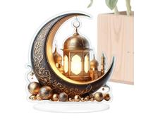 Acrylic Suncatcher - Fantasy Castle Moon Decor, Flat Celestial Hanging with Weighted Stand Support, Bright Holiday Room Accent, Ideal for Bedroom Nursery Window Vehicle Display