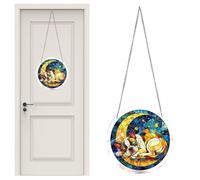 Acrylic Suncatcher Round, Rainbow Reflection Sign, Puzzle Dog Gear with Smart Style, Utility Aid for Daily Decor, Sun Mate, Light Aid for Mom Grandma Lady Man Birthday Door Garden Car Balcony