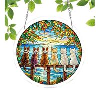 Acrylic Suncatcher - Window Hanging Light Catcher for Indoor Decor for Rainbow Effect | Clear Acrylic Prism Ornament with Hanging Chain, Sunlight Reflector for Home Window Room Decoration