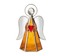 Acrylic Tea Light Holders - Stained Angel Decorative Candle Holder, 5.9x3.9inches Sunlight Suncatcher Desk Ornament, Aesthetic Home Decor for Living Room, Bedroom, Coffee Table Nightstand and Entryway