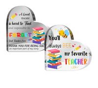 Acrylic Teacher Sign 2-Piece Heart Shape Teacher Sign For Women