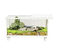 Acrylic Terrarium - Clear Ventilated Escape-Proof Reptile Enclosure, Transparent Lizard Keeper Habitat for Bearded Dragon Leopard Gecko Hermit Crab | Durable Acrylic Snail & Small Pet Tank