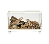 Acrylic Terrarium Tank, Clear Reptile Enclosure Box, 11.81x7.68x8.27 inch Escape Proof Habitat with Ventilation Design, Transparent Lizard Keeper with Secure Lid, Small Animal Enclosure for Gecko Use