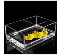 Acrylic Transparent Shallow Water Tank, Transparent Display Cabinet 5mm Thick Cosmetic Shooting Props for Live Broadcast, Storage(80x80x10cm/31.5x31.5x4in)