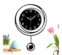 Acrylic Wall Clock - Hollow Aesthetic Home Decor, Modern Design Battery Operated Wall Clock with Silent Movement for Bedroom Living Room Kitchen Stylish Timepiece for Bathroom Apartment Office