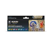 Acrylicos Vallejo- Kit de Peinture WizKids Arcane Elements, 8 x 8 ML modélisme, VAL80258, 8 ML (8er Pack)