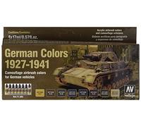 Createx Vallejo Peinture acrylique German Colors 1927-1941 Lot de 8 flacons 17 ml Gris