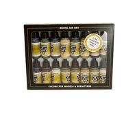 Acrylicos Vallejo Lot de 16 flacons d'air modèle « Deuxième Guerre mondiale allemande et Afrique » 17 ml
