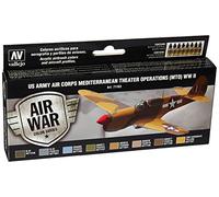 Acrylicos Vallejo "US Army Air Corps Méditerranée Théâtre Opérations MTO WWII" modèle Air Ensemble