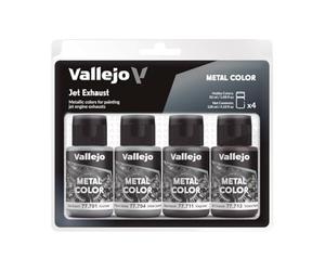 Acrylicos VJP77602 Vallejo Modèle Métal 32 ml Jet Echappement Lot de 4