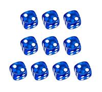 Acrylique 16mm Zices Set Coloré Six Côtés Cube avec Points Jouer Bloc Carré Enfants Cours de Mathématiques Jouet Éducatif