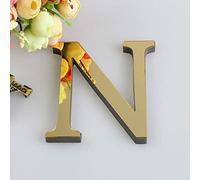 Acrylique 26 Lettres DIY 3D Miroir Stickers Muraux Stickers 6 '' Alphabet Miroir Autocollants Mur Art Décorations Murales Décor à la Maison Cadeaux pour Maison Salon Salle de Bains Chambre Bar