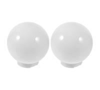 Acrylique Abat-jour Globe Rond 2 Pièces, Blanc | Lumière Douce et Diffuse, Remplacement D’un Globe Cassé, Usage Mural ou Plafond, Style Simple et Moderne