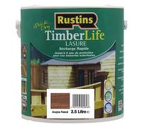 Acrylique Acajou foncé teinté extérieur 5 ans de protection UV pour le bois - 30m² - 2,5 L (Rustins)