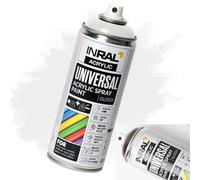 Acrylique Aérosol RAL9010 Blanc Pur Mat 400ml Int/Ext Séchage Rapide Durable