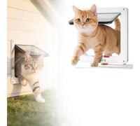 Acrylique Chatiere pour Chat, Chatières pour Chien Intérieure, Porte Chats Baie Vitrée Coulissante, chatiere pour chat, Cats Gateway, pour Animauxs de Compagnie, Blanc, 20 * 20 * 2 cm